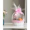 Vintiquewise White Round Willow Gift Basket, with Pink and White Gingham Liner and Handles, Set of 3 QI004550PK.3 - alternate 6